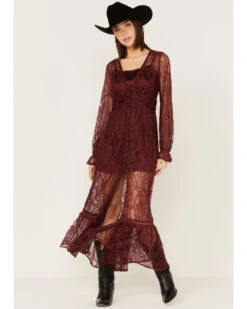 Shyanne Women's Floral Lace DusterĀ Dress