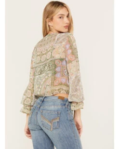 Shyanne Women's Long Sleeve Print Woven Tunic -Shyanne 2000386679 343 P4